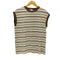ロクビューティーアンドユースユナイテッドアローズ 6 BEAUTY & YOUTH UNITED ARROWS COTTON MULTI BORDER NO SLEEVE T-SHIRT レディース