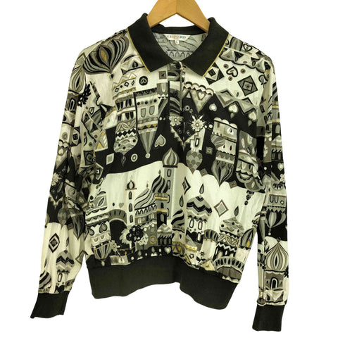 レオナールスポーツ LEONARD SPORT プリント 長袖ポロシャツ レディース import:L