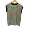 ロクビューティーアンドユースユナイテッドアローズ 6 BEAUTY & YOUTH UNITED ARROWS COTTON MULTI BORDER NO SLEEVE T-SHIRT レディース