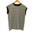 ロクビューティーアンドユースユナイテッドアローズ 6 BEAUTY & YOUTH UNITED ARROWS COTTON MULTI BORDER NO SLEEVE T-SHIRT レディース