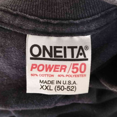 オニータ ONEITA 90s シングルステッチ USA製 バックプリント クルーネックTシャツ メンズ import:XXL