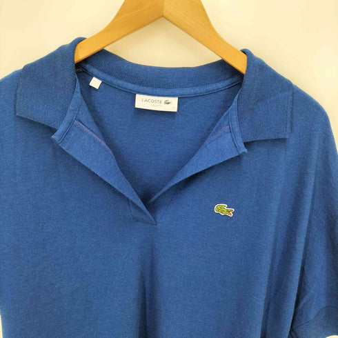 ラコステ LACOSTE LOOSE FIT ロゴパッチ スキッパーカラー ポロシャツ レディース import:M
