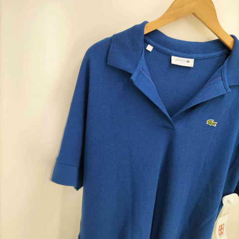 ラコステ LACOSTE LOOSE FIT ロゴパッチ スキッパーカラー ポロシャツ レディース import:M