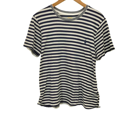 ポロラルフローレン POLO RALPH LAUREN ポニー 刺繍 ボーダー S/S クルーネック Tシャツ レディース import:L