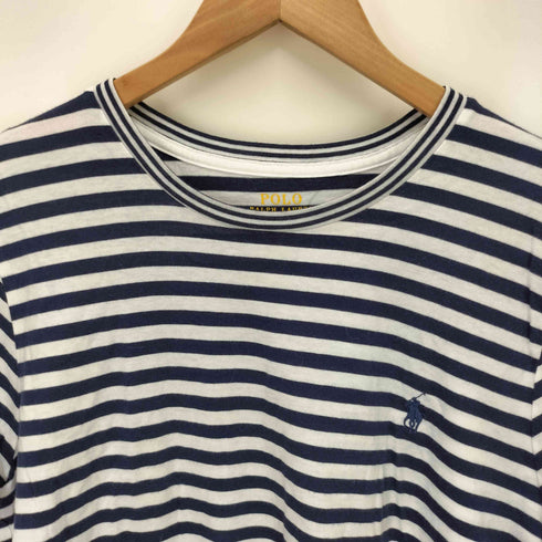 ポロラルフローレン POLO RALPH LAUREN ポニー 刺繍 ボーダー S/S クルーネック Tシャツ レディース import:L