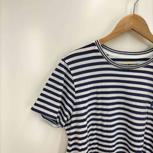 ポロラルフローレン POLO RALPH LAUREN ポニー 刺繍 ボーダー S/S クルーネック Tシャツ レディース import:L