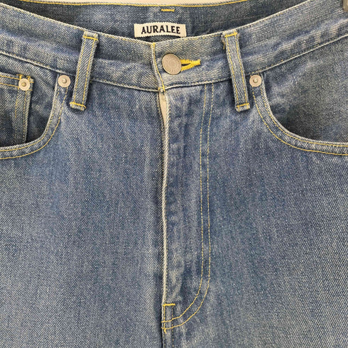 オーラリー AURALEE 19SS WASHED HARD TWIST DENIM 5P PANTS メンズ US:30-31
