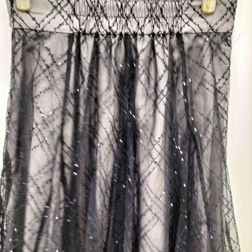 ダズリン dazzlin 23AW スパンコールチュールチェックスカート レディース JPN:M