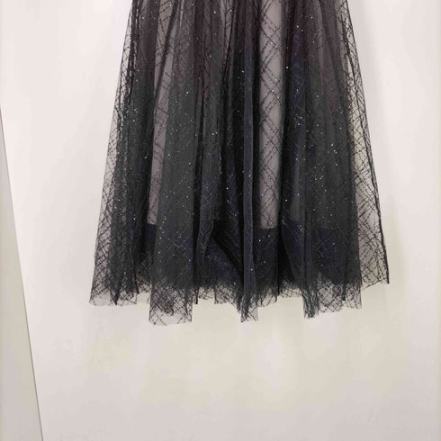 ダズリン dazzlin 23AW スパンコールチュールチェックスカート レディース JPN:M