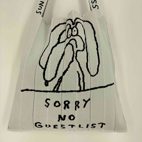 KNT365 Knitty SORRY NO GUESTLIST ニッティー キャラクター トート バッグ レディース