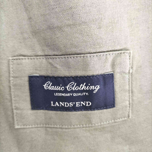 ランズエンド LANDS END リネン混 テーラードジャケット メンズ