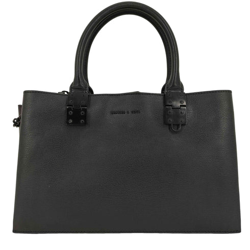 チャールズアンドキース CHARLES&KEITH 20AW ダブルトップ ハンドル ストラクチャード ハンド バッグ レディース