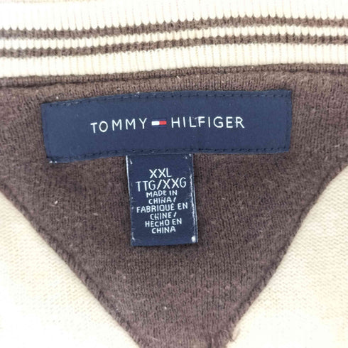 トミーヒルフィガー TOMMY HILFIGER Vネック ニット刺繍 レディース XXL