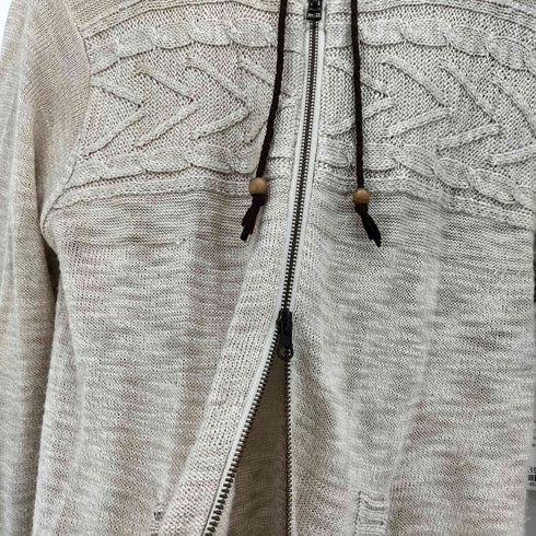 ザショップティーケー THE SHOP TK 00s Y2K リネン混 ダブルジップ ニットパーカー メンズ JPN:3