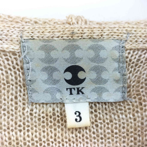 ザショップティーケー THE SHOP TK 00s Y2K リネン混 ダブルジップ ニットパーカー メンズ JPN:3