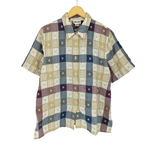 アルフレッドダナー ALFRED DUNNER ツギハギ パッチワーク デザイン 半袖シャツ レディース 14
