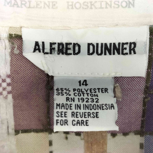 アルフレッドダナー ALFRED DUNNER ツギハギ パッチワーク デザイン 半袖シャツ レディース 14