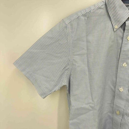 ブルックスブラザーズ BROOKS BROTHERS 1818 REGENT GFロゴ 刺繍 ストライプ S/S ポロカラー シャツ メンズ import:S