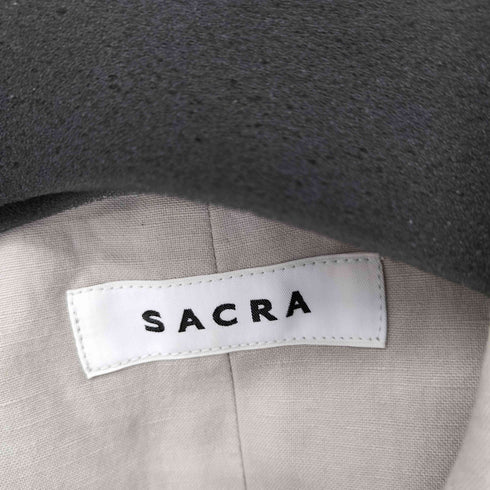 サクラ SACRA ピークドラペル ノーカラー ベスト レディース