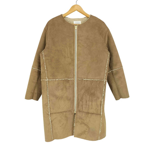 ローリーズファーム LOWRYS FARM ノーカラーフェイクムートンコート レディース JPN:L