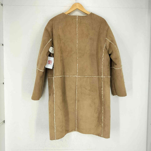 ローリーズファーム LOWRYS FARM ノーカラーフェイクムートンコート レディース JPN:L