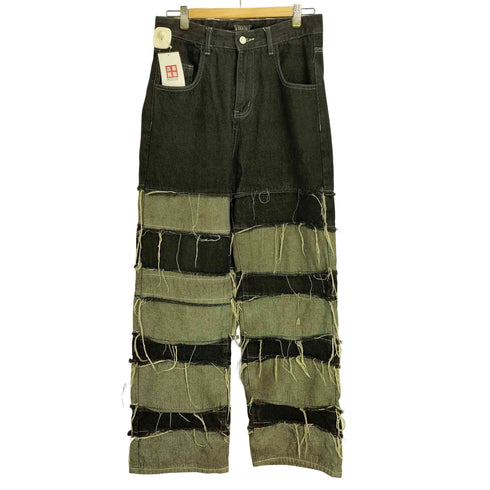 WHOOWAP patchwork wide denim pants パッチワーク ツギハギデニム メンズ JPN:M