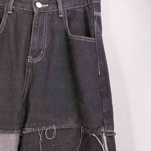 WHOOWAP patchwork wide denim pants パッチワーク ツギハギデニム メンズ JPN:M