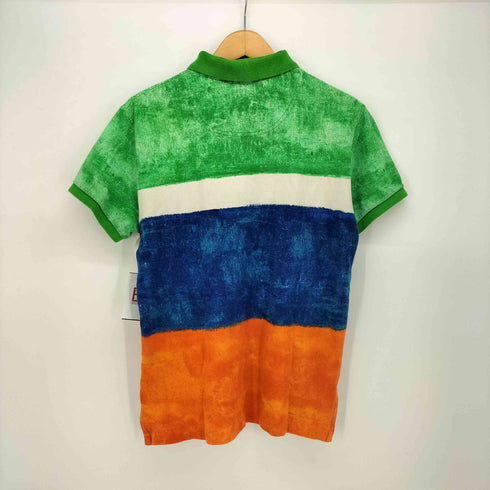 ポロバイラルフローレン Polo by RALPH LAUREN ビッグポニー刺繍 総柄 ポロシャツ メンズ import:M