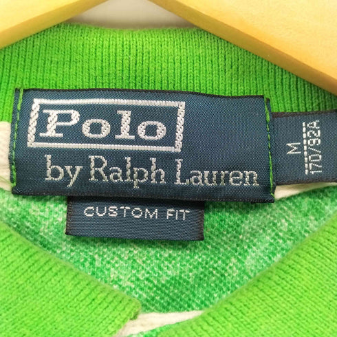 ポロバイラルフローレン Polo by RALPH LAUREN ビッグポニー刺繍 総柄 ポロシャツ メンズ import:M