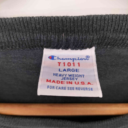 チャンピオン Champion USA製 T1011 チェッカーフラッグ キャラクタープリント Tシャツ メンズ import:L