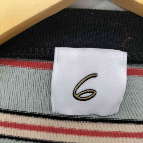 ロクビューティーアンドユースユナイテッドアローズ 6 BEAUTY & YOUTH UNITED ARROWS COTTON MULTI BORDER T-SHIRT レディース
