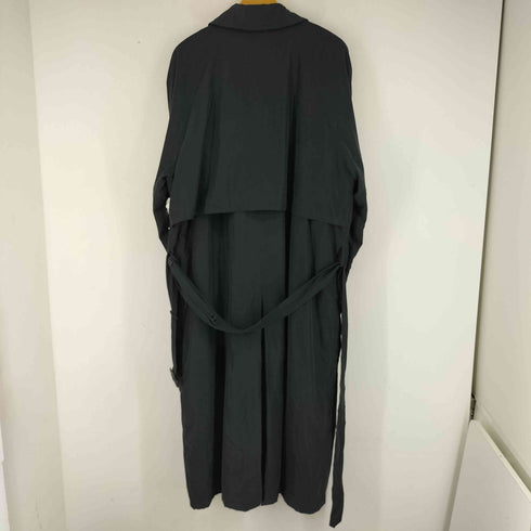 ジョセフアンドフェイス Joseph&Feiss ブラックスムースベルテッドステンカラーコート メンズ 42 LONG