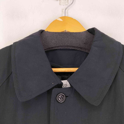 ジョセフアンドフェイス Joseph&Feiss ブラックスムースベルテッドステンカラーコート メンズ 42 LONG