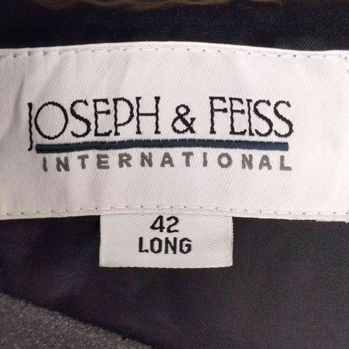 ジョセフアンドフェイス Joseph&Feiss ブラックスムースベルテッドステンカラーコート メンズ 42 LONG
