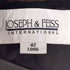 ジョセフアンドフェイス Joseph&Feiss ブラックスムースベルテッドステンカラーコート メンズ 42 LONG