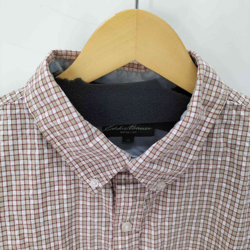 エディーバウアー Eddie Bauer BD S/S プルオーバーシアサッカーチェックシャツ メンズ import:XL
