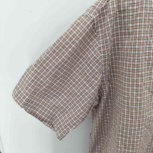 エディーバウアー Eddie Bauer BD S/S プルオーバーシアサッカーチェックシャツ メンズ import:XL