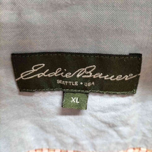 エディーバウアー Eddie Bauer BD S/S プルオーバーシアサッカーチェックシャツ メンズ import:XL