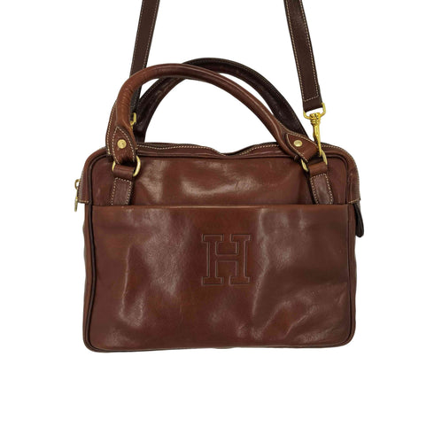 ヒロフ HIROFU 2WAY レザー ハンド ショルダーバッグ レディース