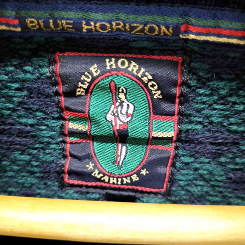 BLUE HORIZON ハイネック総柄ウールニット メンズ JPN:3