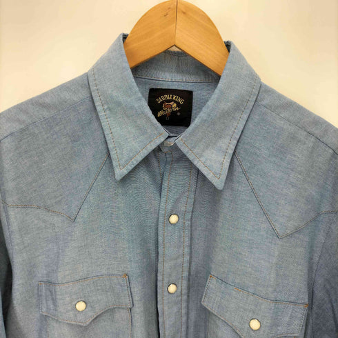 SADDLE KING 90S シャンブレー S/S ウエスタン シャツ メンズ