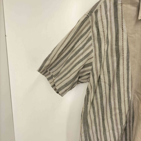 CHARIOT BRAND 総柄 ドッキング S/S ダブルボタン シャツ メンズ JPN:M