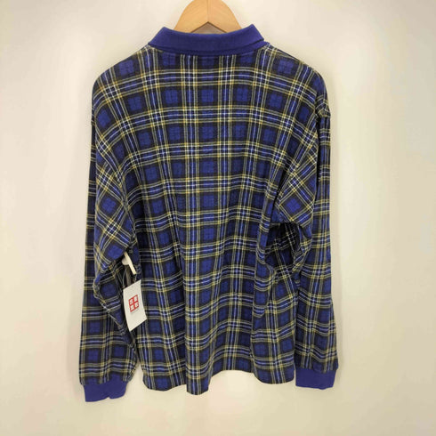 BASIC EQUIPMENT タータン チェック L/S ポロシャツ メンズ import:M