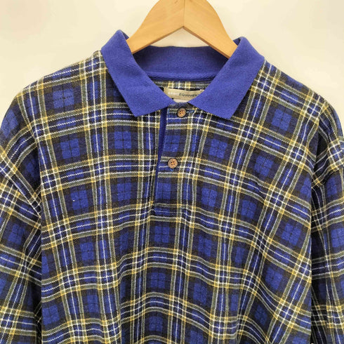 BASIC EQUIPMENT タータン チェック L/S ポロシャツ メンズ import:M