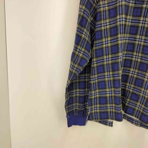 BASIC EQUIPMENT タータン チェック L/S ポロシャツ メンズ import:M