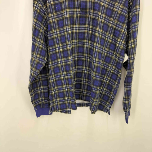 BASIC EQUIPMENT タータン チェック L/S ポロシャツ メンズ import:M