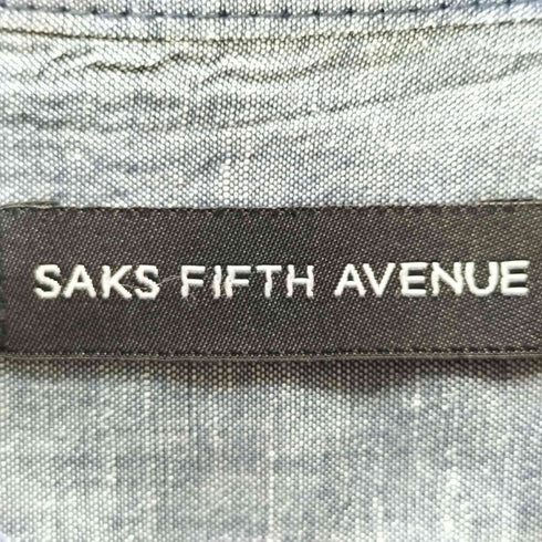 サックスフィフスアベニュー SAKS FIFTH AVENUE リネン混 レギュラーカラーシャツ メンズ import:S