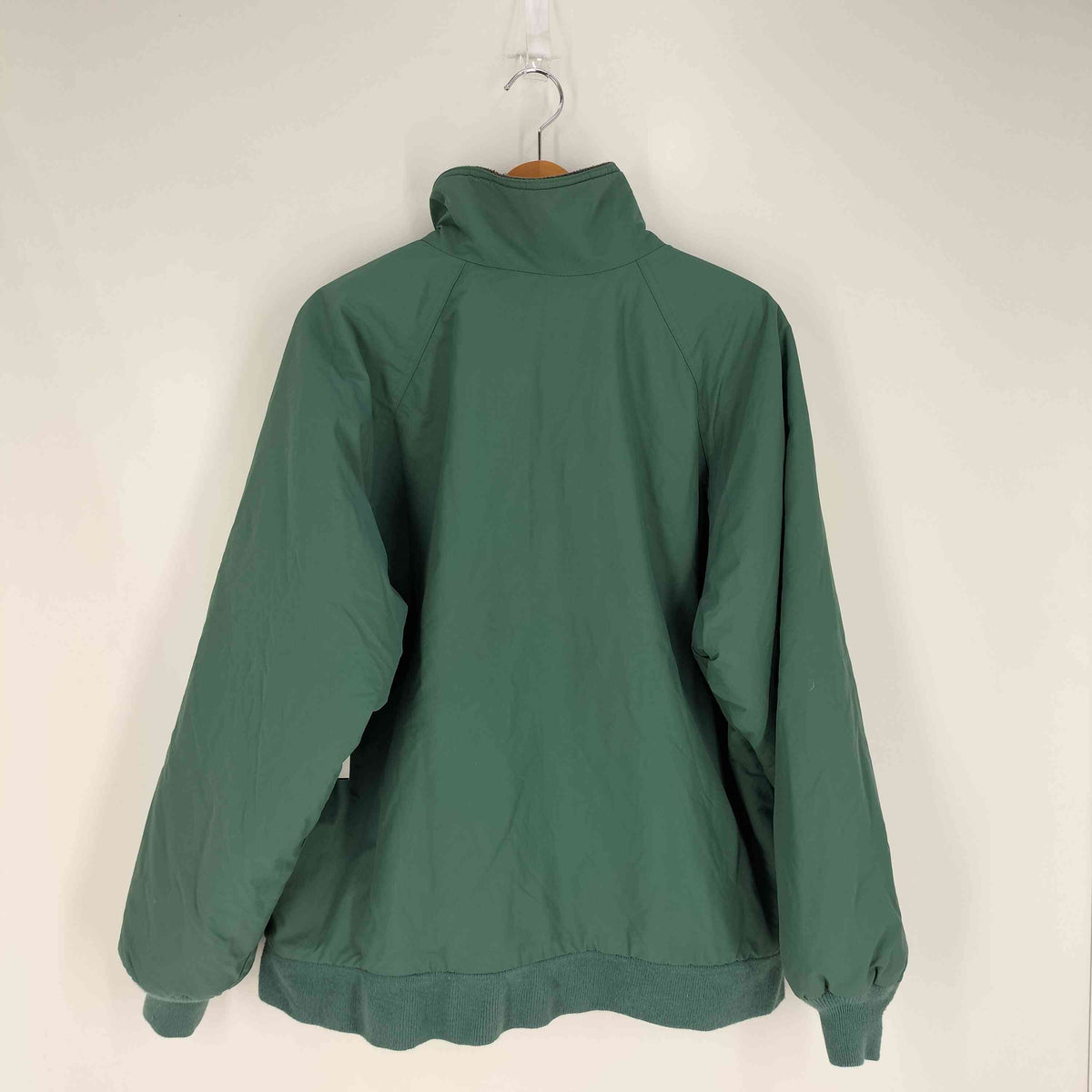 古着 LANDS’END ミリタリージャケット ドローコード 裏地チェック L 古着 LANDS'END ミリタリージャケット ドローコード 裏地