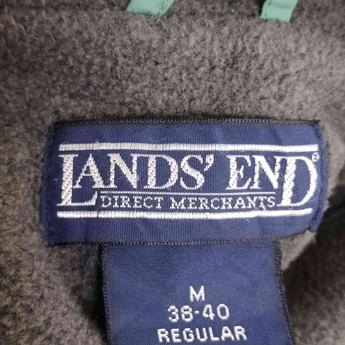 ランズエンド LANDS END 90s 裏地フリース ロゴパッチ ラグラン ハイネック ジップアップジャケット メンズ import:M