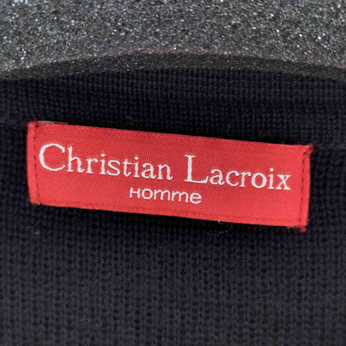 クリスチャンラクロワ Christian Lacroix ワッペン ニットトレンチコート メンズ 48